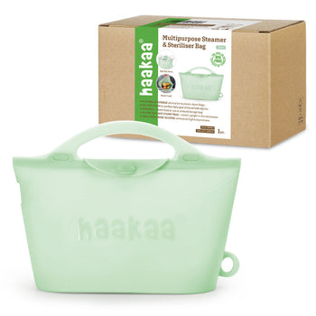 Haakaa Multipurpose Silicone Steamer & Sterilizer Bag – Reusable Microwave Steam Bag