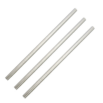 Haakaa Straight StainlReusable Stainless Steel Drinking Straws Set with Cleaning Brush & Linen Bagess Steel Straws with Cleaning Brush, 3 pk