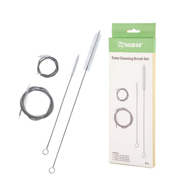 Haakaa Tube & Straw Cleaning Brush Set with Linen Bag
