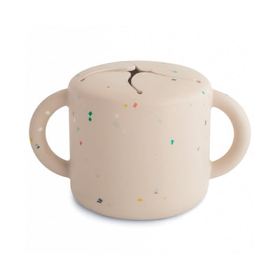 Mushie Silicone Snack Cup – Spill-Proof Toddler Snack Container