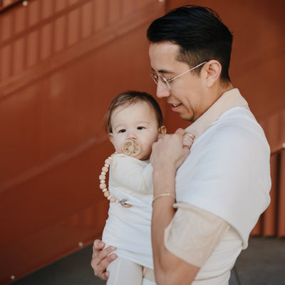 Mushie Luna Silicone Pacifier Clip