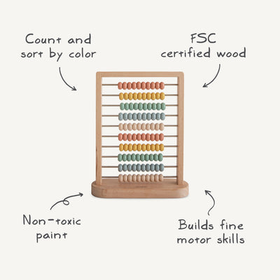 Wooden Rainbow Abacus Toy
