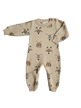 Woodland Friends Knit Jumpsuit – Cozy Organic Cotton Charm