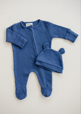 Luna + Luca Bear Waffle Set - Stormy Blue