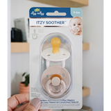 Itzy Soother™ Natural Rubber Pacifier 2-Pack – Coconut + Toast (0–6M)