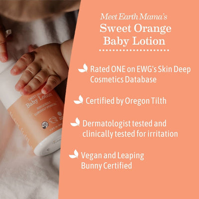 Earth Mama Sweet Orange Baby Lotion – Comforting Moisture with a Citrus Twist
