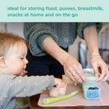 Olababy Silicone Baby Food Storage Containers with Lids (4-Pack) – 2oz or 4oz Stackable Freezer Pots