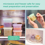 Olababy Silicone Baby Food Storage Containers with Lids (4-Pack) – 2oz or 4oz Stackable Freezer Pots
