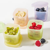 Olababy Silicone Baby Food Storage Containers with Lids (4-Pack) – 2oz or 4oz Stackable Freezer Pots