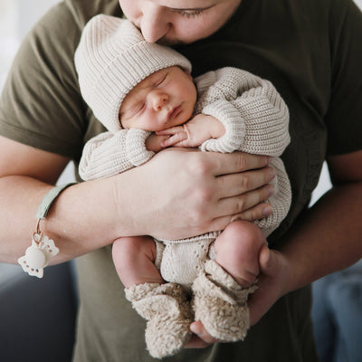 Chunky Knit Baby Beanie – Organic Cotton