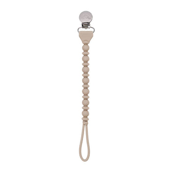 Sweetie Strap™ Silicone Pacifier Clip – Toast Beaded Design