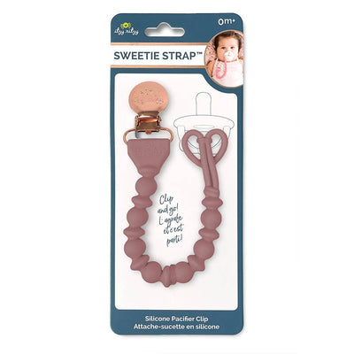 Sweetie Strap™ Silicone Pacifier Clip – Toast Beaded Design