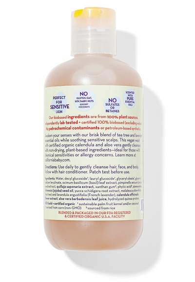 California Baby Tea Tree & Lavender Shampoo & Bodywash – Refreshing Scalp Care