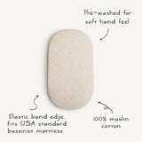 Muslin Bassinet Crib Sheet – 100% Cotton