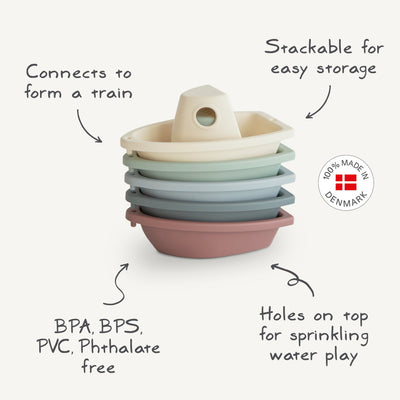 Stackable Bath Boats Toy Set