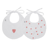 Premium Set of 2 Soft Cotton Gauze Newborn Bibs