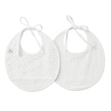 Premium Set of 2 Soft Cotton Gauze Newborn Bibs