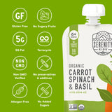 Organic Carrot, Spinach & Basil Baby Food Pouch