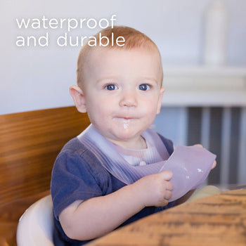 Olababy Silicone Baby Bib with Food Catcher Pocket – Waterproof, Adjustable, 6 Months+ (1-Pack or 2-Pack)