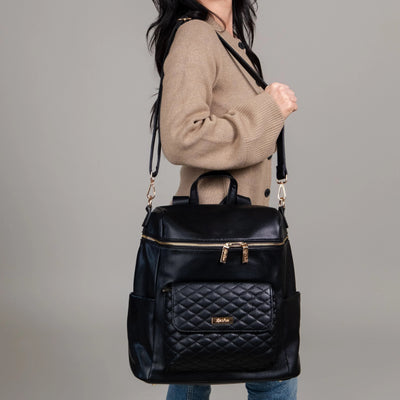 Luli Bebe Signature Diaper Bag – Ebony Black