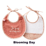 Premium Set of 2 Soft Cotton Gauze Newborn Bibs