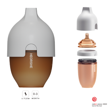 Ultra Wide Neck Baby Bottle 5 OZ Grey