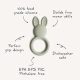 Mushie Bunny Teether – Silicone Baby Teething Toy
