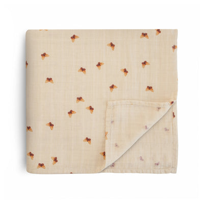 Mushie Organic Cotton Muslin Swaddle Blanket