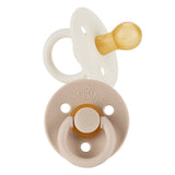 Itzy Soother™ Natural Rubber Pacifier 2-Pack – Coconut + Toast (0–6M)