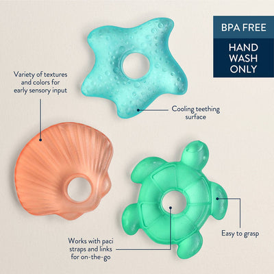 Cutie Coolers™ Water Filled Teethers (3-pack): Cactus