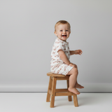 Makemake Organics Organic Short Zip Romper - Cars