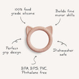Mushie Cat Teether – Silicone Baby Teether