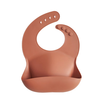 Mushie Silicone Baby Bib – Adjustable Catch-All Bib