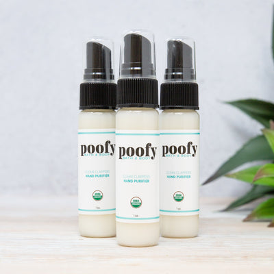 Poofy Organics Clean Clappers Hand Purifier 3-Pack Travel