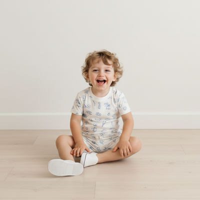 Makemake Organics Organic Tee & Shorts Set - Coastal