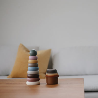 Mushie Stacking Rings Toy – Toddler Stacking Toy