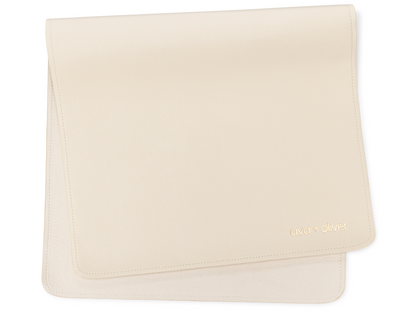 Ava & Oliver Vegan Leather Changing Mat – Cream