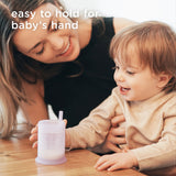 Olababy 5oz Silicone Training Cup with Straw Lid – 2-in-1 Infant Straw Cup & Open Cup, 6 Months+
