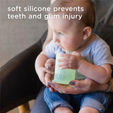 Olababy 5oz Silicone Training Cup with Straw Lid – 2-in-1 Infant Straw Cup & Open Cup, 6 Months+