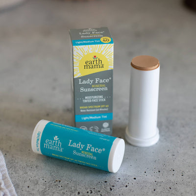 Lady Face Mineral Sunscreen Face Stick SPF 40: .74 oz. net wt. (21 g) / Medium/Dark Tint