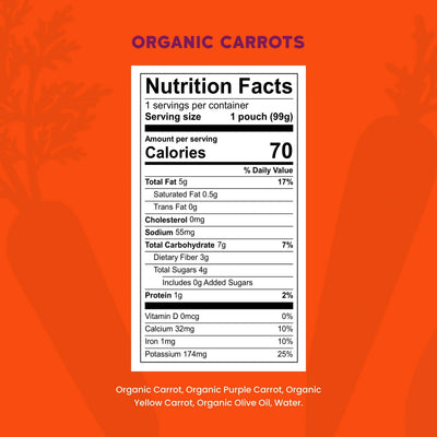 Organic Carrots with Organic Olive Oil