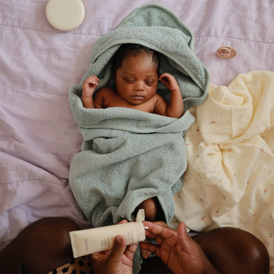 Mushie Organic Cotton Hooded Baby Towel – Soft & Absorbent Bath Towel