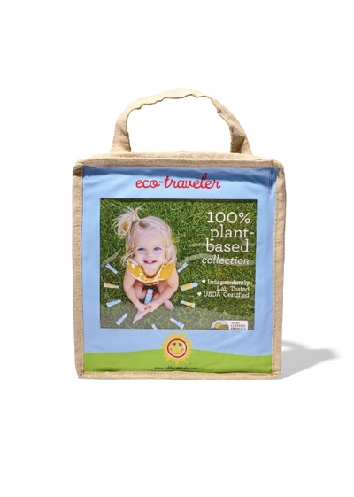 California Baby Plant-Based Baby Travel Kit – Organic Bath & Skincare Set with Reusable Travel Caddy