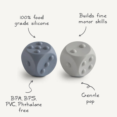 Mushie Silicone Dice Press Toy – Sensory & STEM Learning Toy