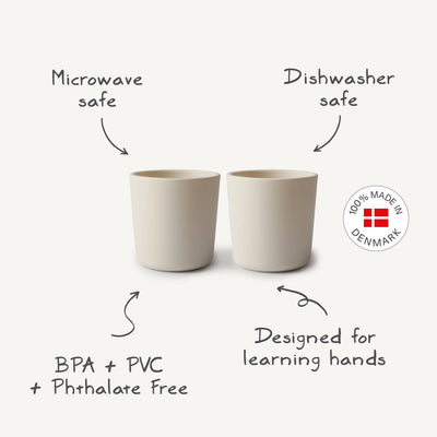 Mushie Dinnerware Cups – Non-Toxic Baby Cup 2-Pack
