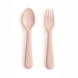 Mushie Dinnerware Fork and Spoon Set – Non-Toxic Baby Utensils