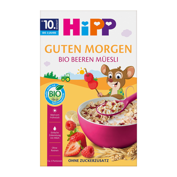 HiPP Good Morning Organic Berry Muesli 200g (Strawberry-Raspberry) – 10+ Months