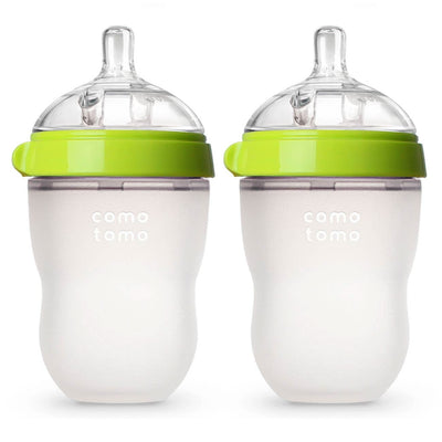 Comotomo Baby Bottle, Double Pack - 8 oz - Green: Green