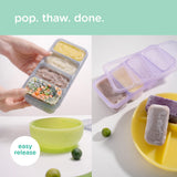 Olababy Silicone Baby Food Freezer Tray with Lid – ½ Cup (4oz) Portions for Purees, Broth & Breast Milk