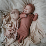 Mushie Moon Lovey Blanket – Organic Cotton Baby Comfort Blanket